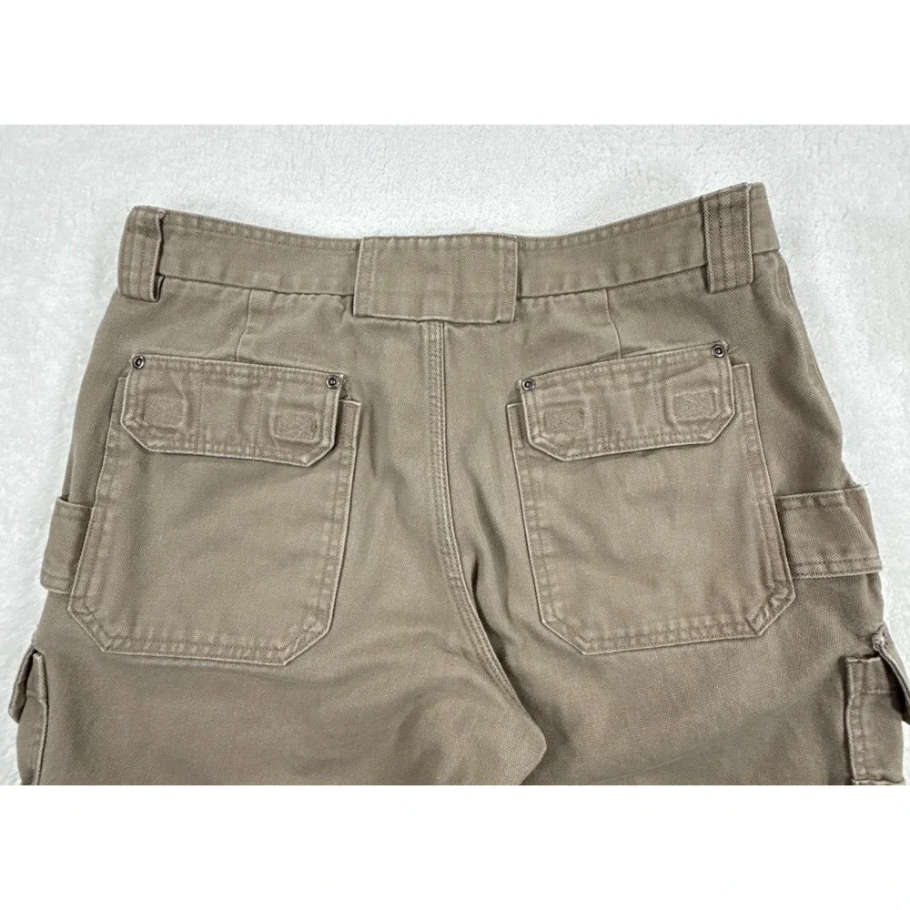 Duluth Trading Cargo Pants Mens 36 Brown Canvas Workwear Utility